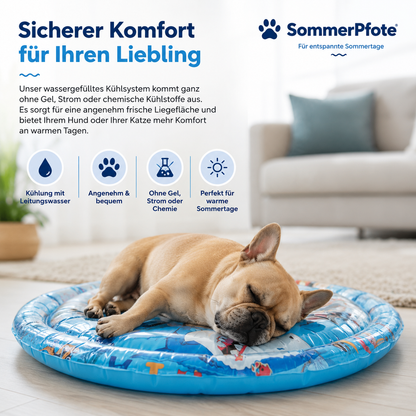 SommerPfote™ – Kühlendes Wasserbett für Hunde & Katzen