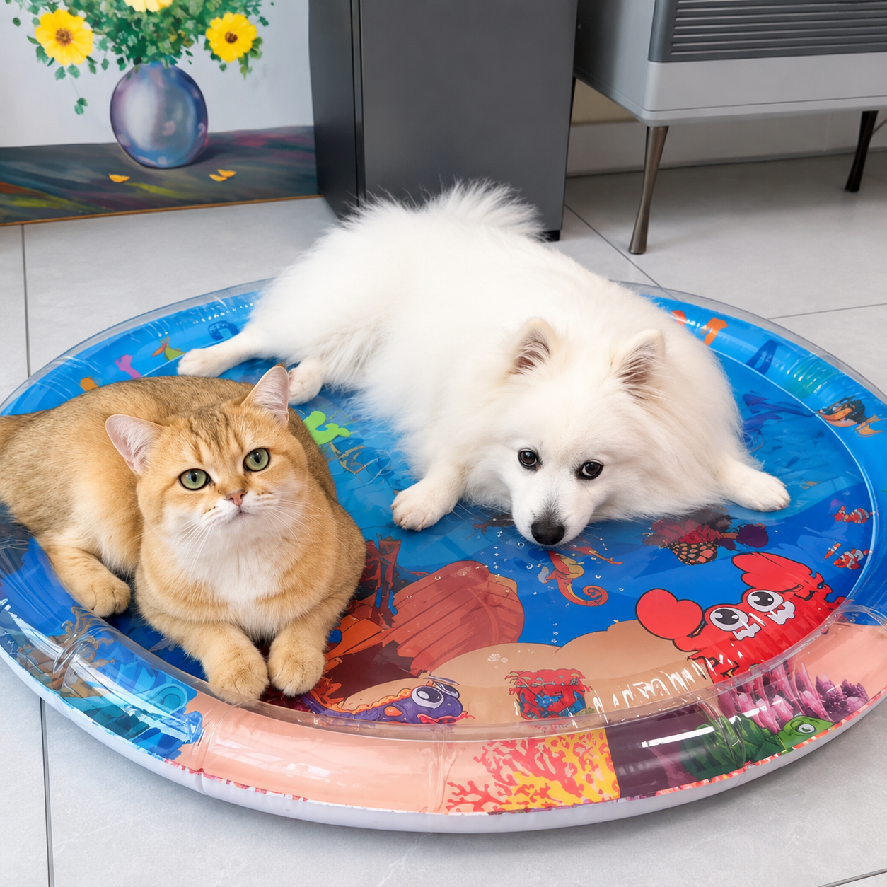 SommerPfote™ – Kühlendes Wasserbett für Hunde & Katzen